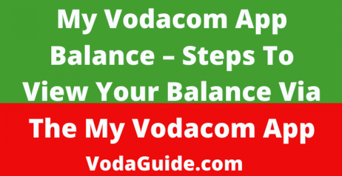 My Vodacom App Balance
