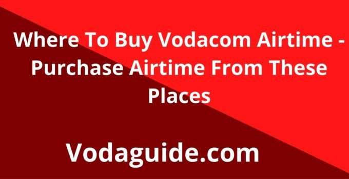 Where To Buy Vodacom Airtime